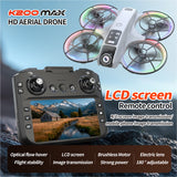 K200MAX GT3 Brushless Screen Controller Drone, HD Aerial Photography Optical Flow Positioning RC Airplane with LED Lights 4.5-Inch Large Screen Controller