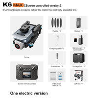 KY605S K6 Max Drone Equipped with Screen Remote Control and Brushless Power HD Aerial Drone Obstacle Avoidance Quadcopter