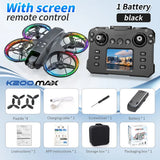 K200MAX GT3 Brushless Screen Controller Drone, HD Aerial Photography Optical Flow Positioning RC Airplane with LED Lights 4.5-Inch Large Screen Controller