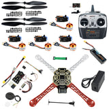 QWinOut F450 DIY Drone Kit Quadcopter 1000KV A2212 13T Motor 30A ESC APM2.8/minipix/PIXHAWK  Flight Control 2200Mah Lipo Battery Radiolink T8FB TX