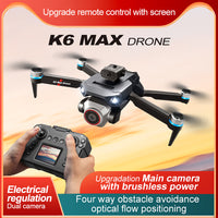 KY605S K6 Max Drone Equipped with Screen Remote Control and Brushless Power HD Aerial Drone Obstacle Avoidance Quadcopter