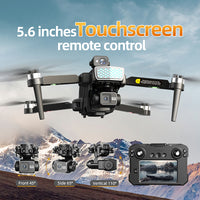 QWinOut KAI TWO 5.6 Inches Touchscreen Remote Control Drone Three-axis Gimbal GPS Positioning Auto Return FPV Aircraft