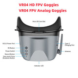 BETAFPV VR04 HD / Analog FPV Goggles 4.5inch Screen For P1 Air Unit VTX For Meteor75 Pro P1 For Aquila20 HD FPV Kit