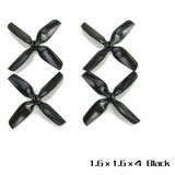 HQProp 2Pairs CW+CCW 1.6inch 4 Blades Micro ABS Propeller 1.5mm /1mm Mounting Hole For FPV RC Toy Airplane Quadcopter