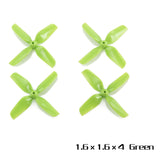 HQProp 2Pairs CW+CCW 1.6inch 4 Blades Micro ABS Propeller 1.5mm /1mm Mounting Hole For FPV RC Toy Airplane Quadcopter