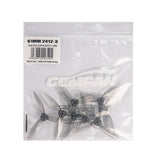 GEMFAN 4Pairs 2412 3-blades CW+CCW Propeller 1.2mm Hole For 8520 Brushed Motor For Micro FPV RC Toy Airplane Quadcopter