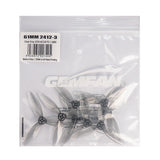 GEMFAN 4Pairs 2412 3-blades CW+CCW Propeller 1.2mm Hole For 8520 Brushed Motor For Micro FPV RC Toy Airplane Quadcopter