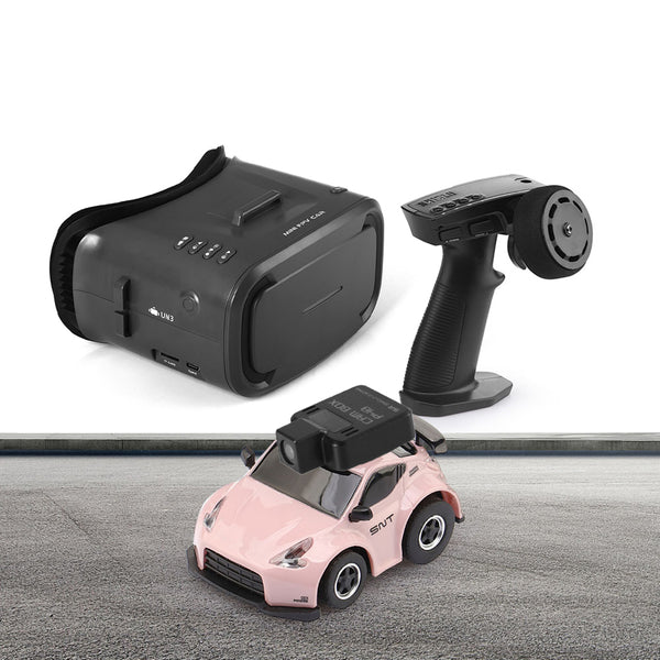SNT 1:100 Q25-370Z FPV RC Car with Goggles Micro RC Desk Race Table C – QWinOut