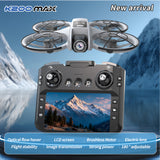 K200MAX GT3 Brushless Screen Controller Drone, HD Aerial Photography Optical Flow Positioning RC Airplane with LED Lights 4.5-Inch Large Screen Controller