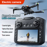 K21MAX Brushless Quadcopter HD Aerial Photography RC Airplane with Brushless Motor Large Screen Controller, LED Marquee Lights & Optical Flow Dual Lens