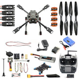 QWinOut J630 DIY Full Set 2.4GHz 4-Aixs Multicopter RC Aircraft 630mm Frame Kit MINI PIX+GPS AT9S TX RX Brushless Motor ESC Altitude Hold