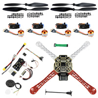 QWinOut F450 DIY Drone Kit Quadcopter 1000KV A2212 13T Motor 30A ESC APM2.8/minipix/PIXHAWK  Flight Control 2200Mah Lipo Battery Radiolink T8FB TX