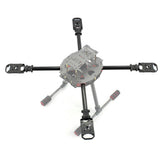 JMT 4PCS 16MM*14MM*150MM 3K Carbon Fiber Tube with 16mm Clamp Type Motor Mount Plate Holder & Z16 Folding Arm Tube Joint for 4-axle Aircraft RC Quadcopter DIY Copter Drone