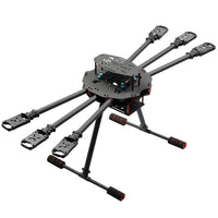 QWinOut Q705/ Q650 3K Carbon Fiber 6-Alex Drone Folded Arm FPV UAV Quadcopter Frame Kit w/ Landing Gear Skid for DIY Helicopter