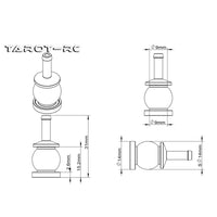 Tarot New Damping Ball/Gimbal Dampening Shock Ball/Medium TL10A10