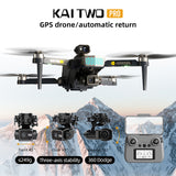 KAI TWO PRO GPS Drone 4K Professional 8K Three Axle Self Stabilization HD Camera 360° Obstacle Avoidance Brushless RC Quadcopter