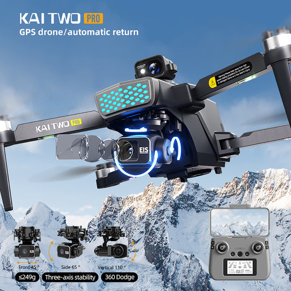 KAI TWO PRO GPS Drone 4K Professional 8K Three Axle Self Stabilization HD Camera 360° Obstacle Avoidance Brushless RC Quadcopter
