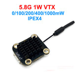 QWinOut 5.8G 1W VTX 48CH VTX Transmission Input Voltage 7-26V Transmission Power 0/100/200/400/1000mW IPEX4 Antenna