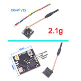 QWinOut 5.8G 48CH 250mW Mini VTX Power Adjustable FPV Transmitter 25mW/100mW/250mW Switched for RC Drone Multirotor DIY Part