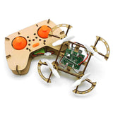 QWINOUT 2.4GHz Wooden Toy Airplane DIY Assembling Quadcopter 816 Motor With Remote Controller
