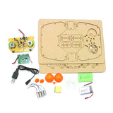 QWINOUT 2.4GHz Wooden Toy Airplane DIY Assembling Quadcopter 816 Motor With Remote Controller