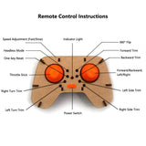 QWINOUT 2.4GHz Wooden Toy Airplane DIY Assembling Quadcopter 816 Motor With Remote Controller