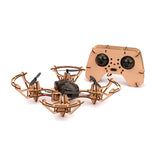 QWINOUT 2.4GHz Wooden Toy Airplane DIY Assembling Quadcopter 816 Motor With Remote Controller