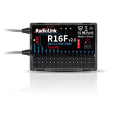RadioLink R12F 12CH / R16F 16CH 2.4G 3V-12V Receiver Support SBUS PWM CRSF Signal For Crawler Drifting RC Car