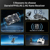 (Darwin FPV) Darwin FPV ELRS 2.4G Nano Receiver Receiver High Refresh Small Volume Receiver