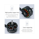 E-power  X4115 650KV / 400KV 6S Brushless Motor 6mm Shaft with 14#AWG 400mm Lead for Multi-axis FPV RC Toy Airplane