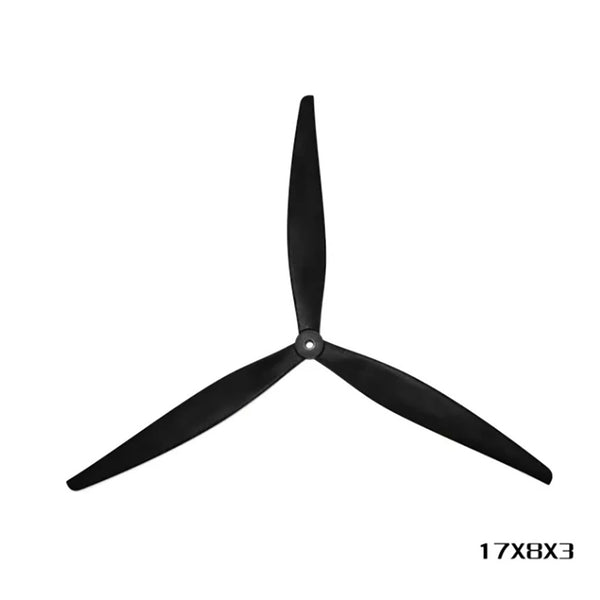 HQporp 1Pair CW+CCW 17inch 3 Blades CRN Propeller 8inch Pitch 6mm Mounting Hole For 17inch FPV RC Toy Airplane Quadcopter