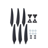 GEMFAN 1 Pair F1608 Three Bladed Fiberglass Nylon Black Folding Paddles for 4720 Motor