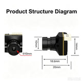 AXISFLYING 1/3" CMOS Sensor F1.8 Analog Camera 130° FOV 1500TVL Horizontal Resolution for Pockey 20 Quadcopter