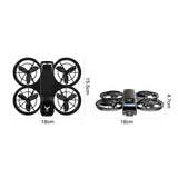 Upgrade Large Screen Control Full Protection Paddle Blades Anti Fall Four Axis Remote Control Drone Upgrade Brushless Motor Electrically Adjustable Camera