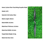 QWinOut Model Airplane Fixed Wing Carbon Fiber Spiral Positive Propeller Slow Speed Propeller Electric Motor Propeller