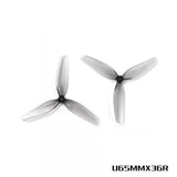 HQProp 4Pairs CW+CCW Ultralight 65mm 3 Blades PC Propeller 1.2mm Mounting Hole For FPV RC Toy Airplane