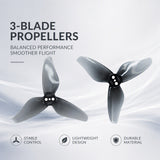 GEMFAN 4Pairs 2.5inch CW+CCW 2517 PC Propeller For 1404 Motor Freestyle FPV RC Toy Airplane