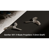 GEMFAN 1811 45mm 3 Blades PC Propeller 1.5mm Shaft For Meteor75 Pro II Quadcopter For 2026 1102 21000KV Brushless Motor