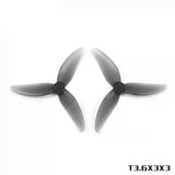 HQProp 4Pairs Lightweight T3.6X3X3 CW+CCW PC Propeller 1.5mm Mounting Hole For FPV RC Toy Airplane