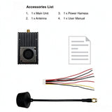 QWINOUT 8200 10W 56 Channels Analog Video Transmitter Built-in Cooling Fan For Long Range FPV RC Toy Airplane