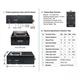 QWINOUT 8200 10W 56 Channels Analog Video Transmitter Built-in Cooling Fan For Long Range FPV RC Toy Airplane