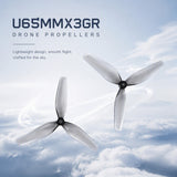 HQProp 4Pairs CW+CCW Ultralight 65mm 3 Blades PC Propeller 1.2mm Mounting Hole For FPV RC Toy Airplane
