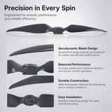 GEMFAN 8X9E 8X9R Two Leaf Fiberglass Nylon Deep Grey Electric Paddle CW CCW Propeller
