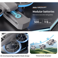 E69 Mini Drone with Screen Control Aerial Photography Dual Camera Optical Flow Aircraft Remote Control Aircraft