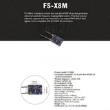 Flysky FS-X8M 2.4GHz 8 Channel Receiver For FS-i6 Radio Transmitter For AFHDS 2A Protocol Radio Transmitters