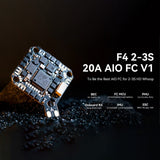 BETAFPV F4 2-3S 20A AIO FC V1 With USB-compatible Port For DJI O3 HD VTX For Pavo20 Pro II / Pavo20 Pro FPV Quadcopter