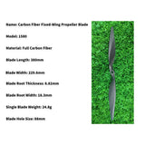 QWinOut Model Airplane Fixed Wing Carbon Fiber Spiral Positive Propeller Slow Speed Propeller Electric Motor Propeller