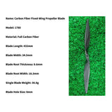 QWinOut Model Airplane Fixed Wing Carbon Fiber Spiral Positive Propeller Slow Speed Propeller Electric Motor Propeller