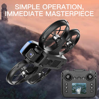 Upgrade Large Screen Control Full Protection Paddle Blades Anti Fall Four Axis Remote Control Drone Upgrade Brushless Motor Electrically Adjustable Camera