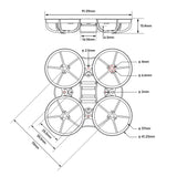 BETAFPV 80mm Wheelbase / 70mm Wheelbase Brushless Whoop Frame For Meteor75 Pro II O4 / Meteor65 Pro II FPV Quadcopter